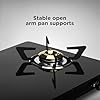 Luxe 3 Burner Glass Top Gas Stove With Driptray Less Infinity Design