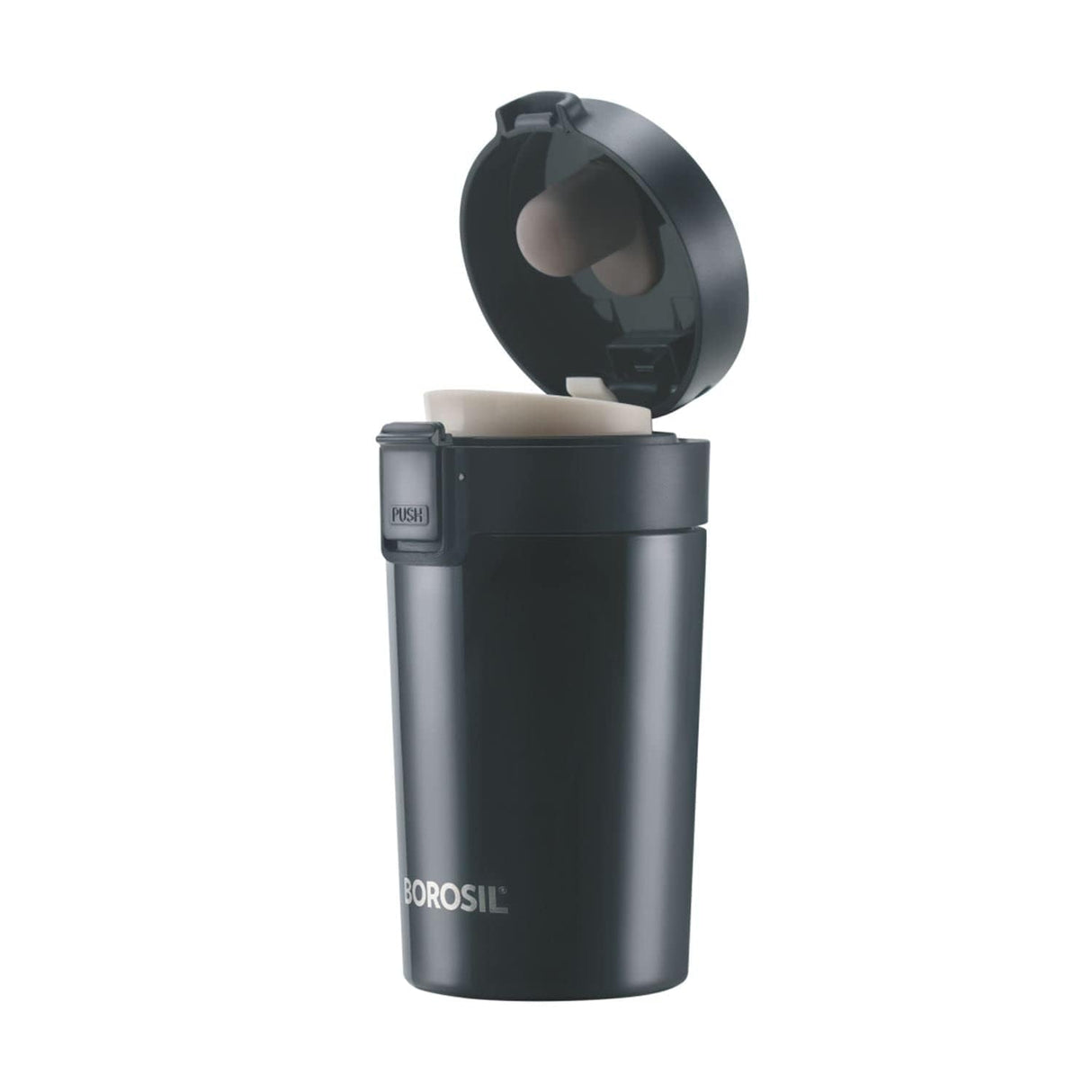 Coffeemate Insulated Mug 300ML Black | Leakproof Travel Mug with Touch Lid & Infuser | BT300BLK110