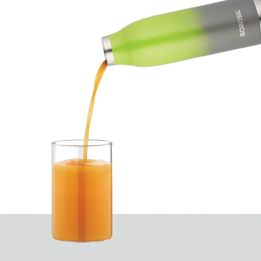 ColourCrush Green 700ML Hot & Cold Stainless Steel Bottle | 24 Hrs Temp Retention | Easy Carry Handle | BTO700GRN401