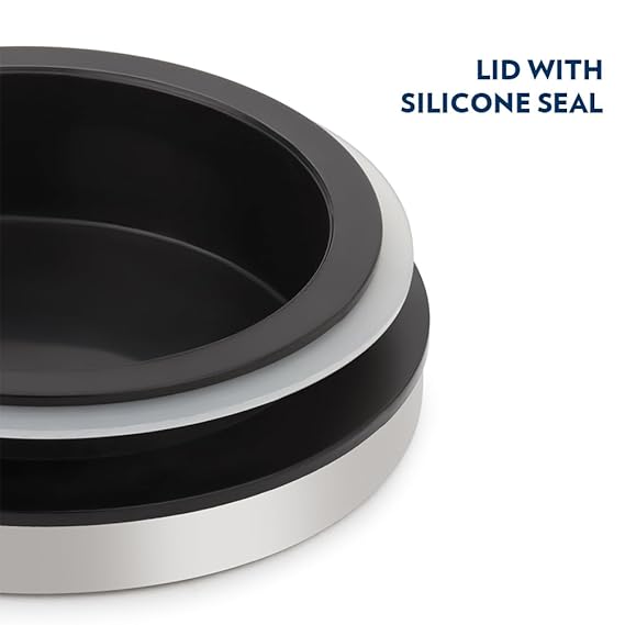 Borosil Classic Glass Jar, Air-Tight Storage Container For Kitchen, Glass Jar For Storing Spices, Grains, Dals, 900 ml, Clear