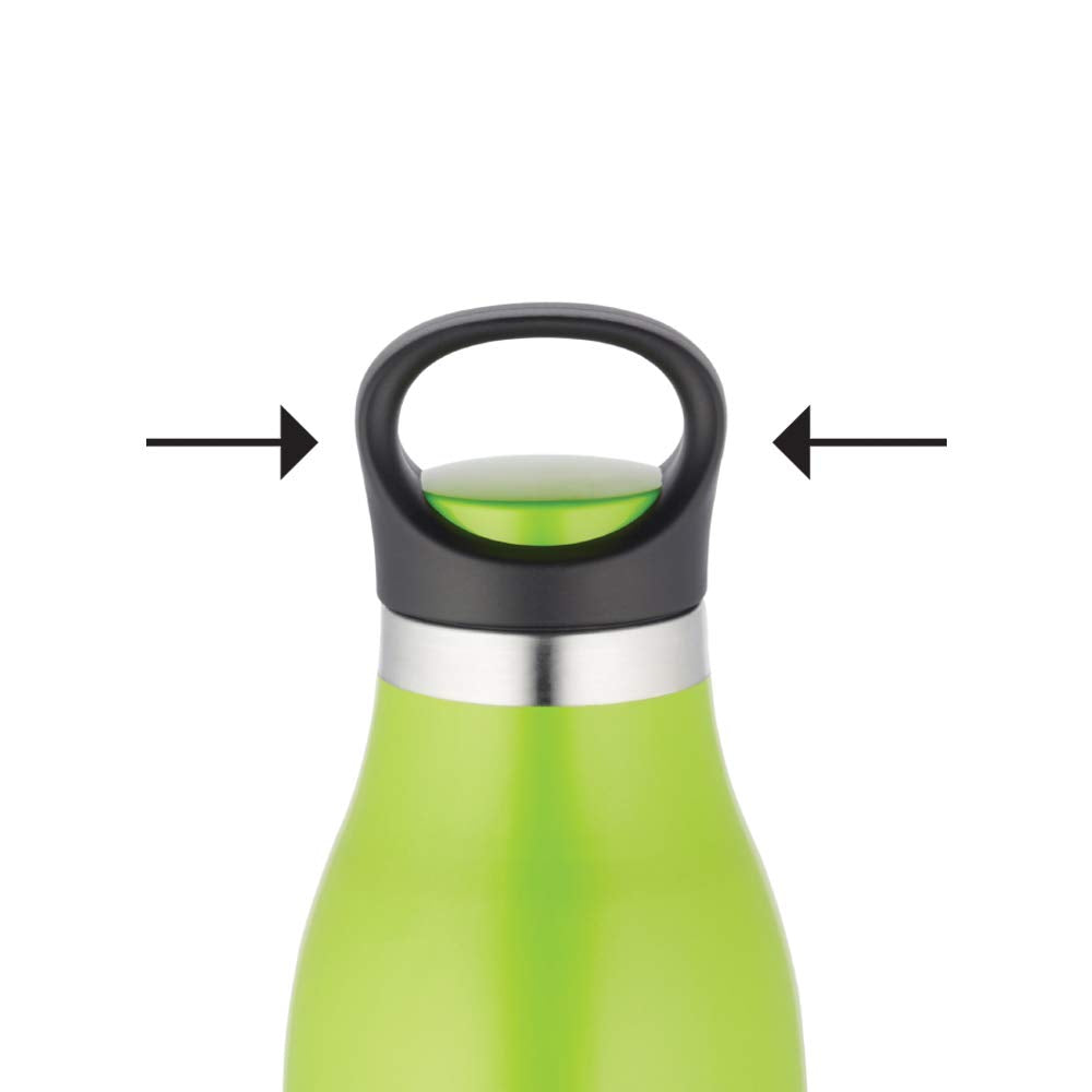 ColourCrush Green 700ML Hot & Cold Stainless Steel Bottle | 24 Hrs Temp Retention | Easy Carry Handle | BTO700GRN401