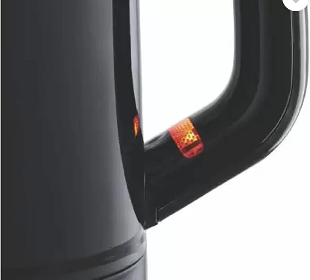 Eva Cool Touch 0.6 liter Stainless Steel Kettle Electric Kettle (Black), 750 Watts