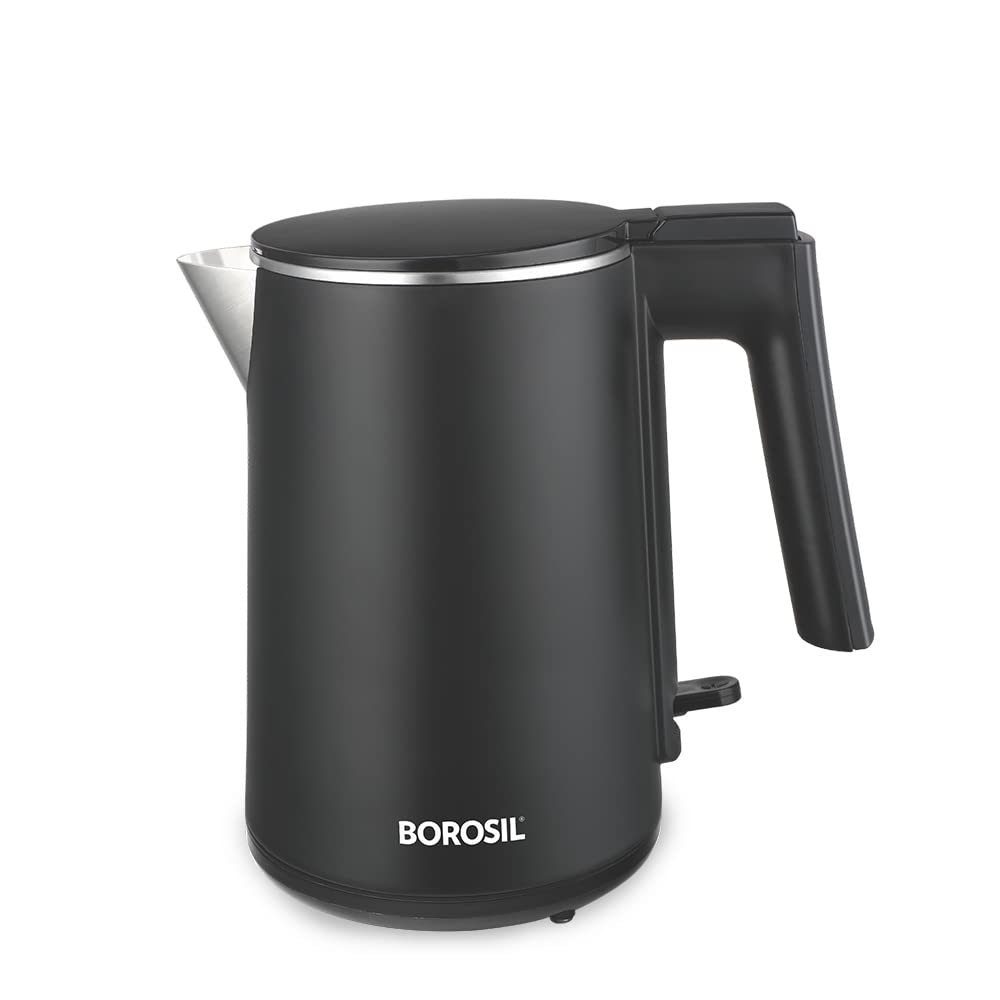 Cooltouch Electric Kettle, Stainless Steel Inner Body, Boil Water For Tea, Coffee, Soup, 1 L, Silver