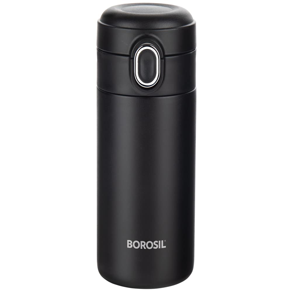 Traveller Mug 300ML Black | Hot and Cold Stainless Steel Bottle | BT300BLK126