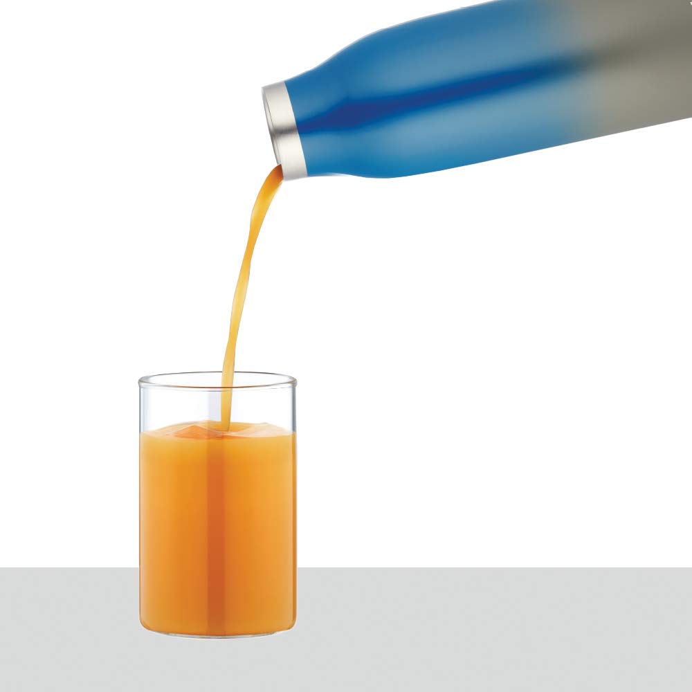 ColourCrush Blue 700ML Hot & Cold Stainless Steel Bottle | 24 Hrs Temp Retention | Easy Carry Handle | BTO700BLE402