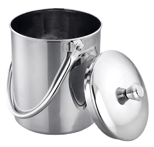 JVL Stainless Steel Milk Storage Pot with Lid(3 Litres) Milk, Oil, Ghee Storage