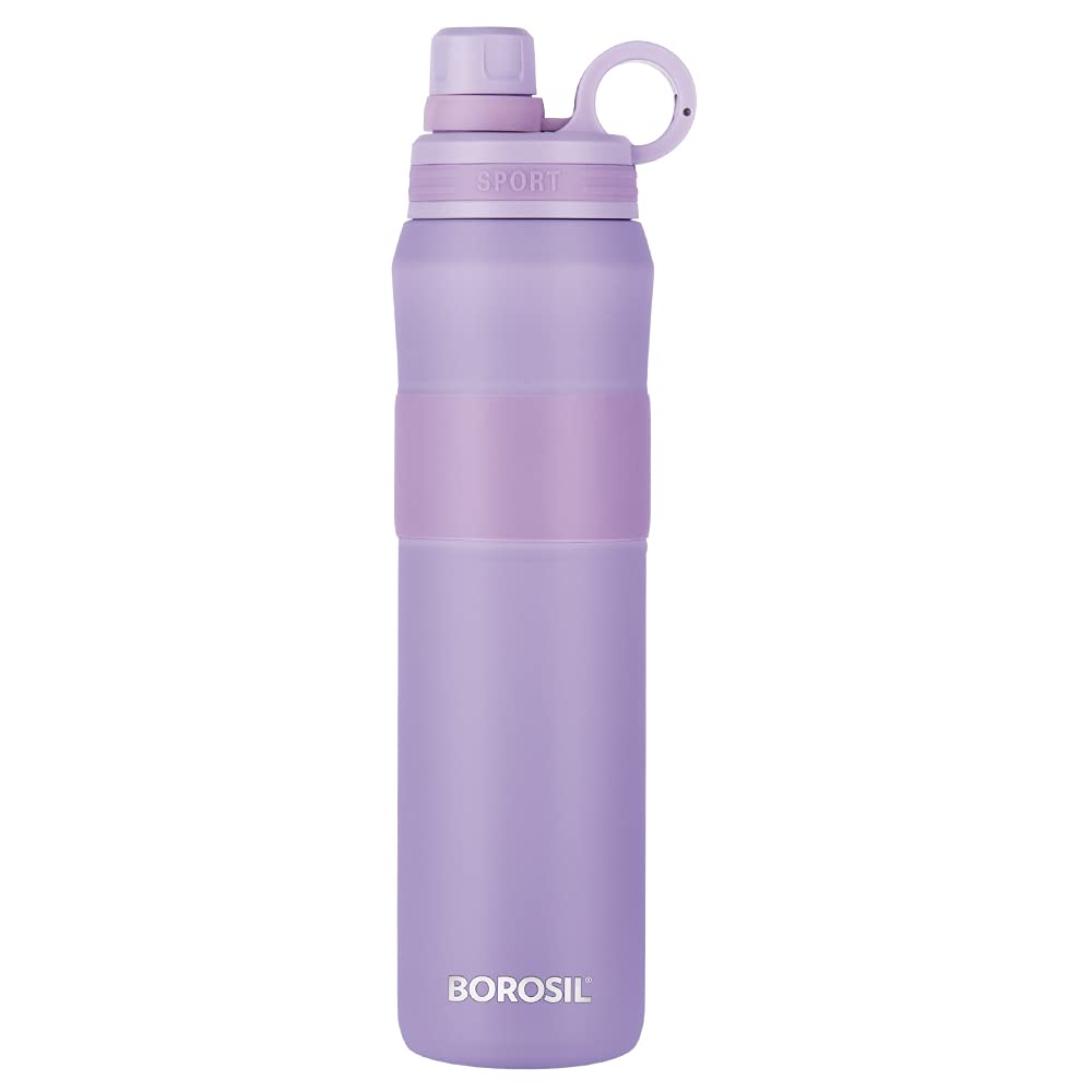 ThirstBurst Lavender Stainless Steel Bottle 800ML – Hot & Cold, 12 Hrs Hot, 12 Hrs Cold, Leakproof, Copper Coated Insulation