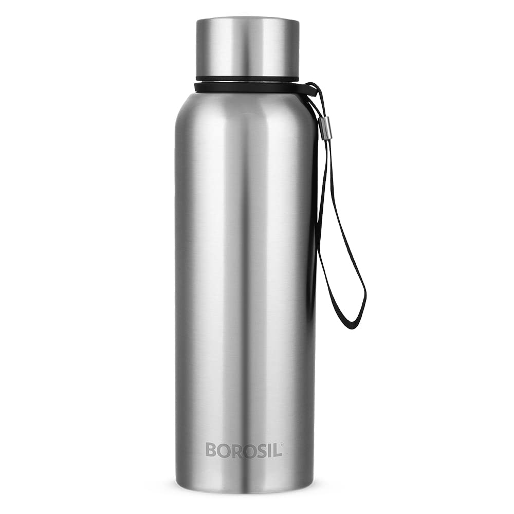 Trek 700ML Stainless Steel Hot & Cold Water Bottle (BT700STL117) – 20 Hours Hot, 24 Hours Cold, Wide Mouth, Durable Finish