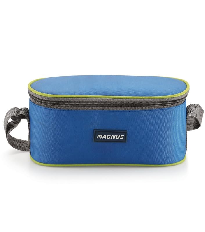 Avanza 3 Deluxe Stainless Steel Lunch Box with Plastic Container | Airtight & Leakproof | Includes Carrying Pouch – Ideal for Office Men, Women & Kids