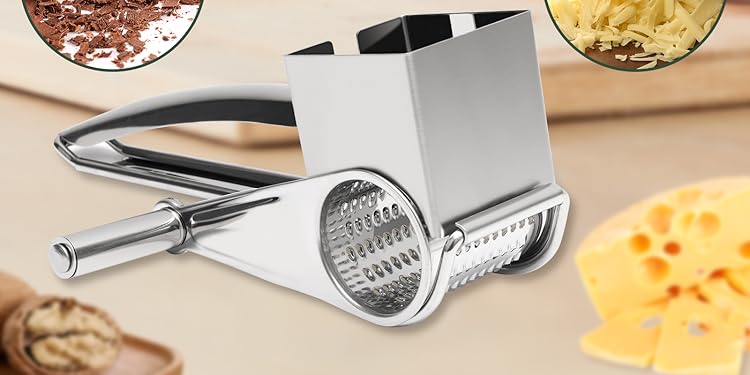 Rotary Grater with 3 Drums