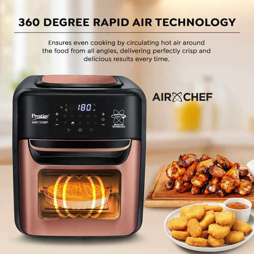 Air Chef 12 Litre Air Oven| 360 Degree Rapid Air Technology| 10 Preset Menus|Unique Multi-Level Design| Smoke-Free Technology
