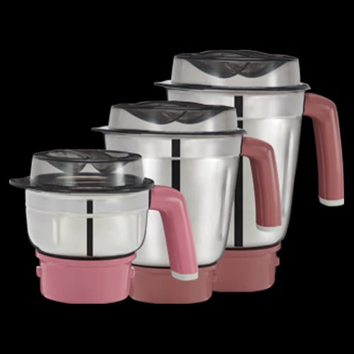 Stylo V2 Mixer Grinder 550W | 3 Stainless Steel Jars | Ergonomic Design | See-Through Lids | Sturdy Handles | Red & White
