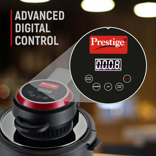 Multi-Chef All-in-One Air Fryer |80% less Oil Consumption|6.5L Capacity |1200 Watts Power|Airfry,Oven, Toast, Grill|See Through Lid|Advance Digital Display|Even Heat Distribution|Black