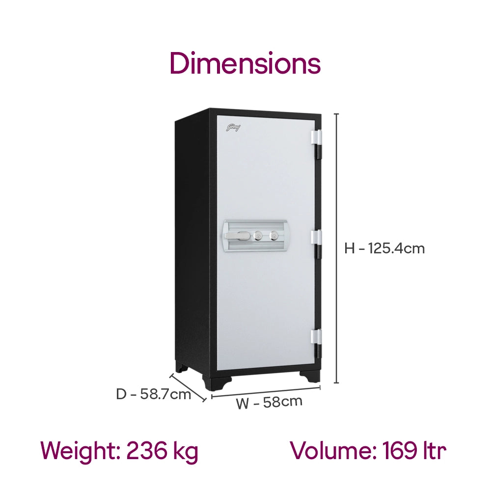 Centiguard 1060 (169L) Fire-Resistant Home Locker with Key Lock