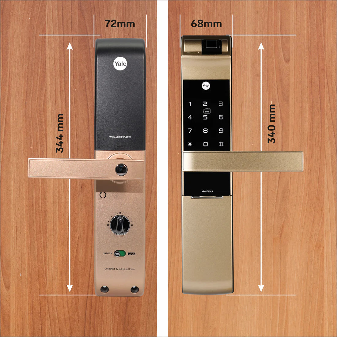 YDM 7116A Smart Lock (Champagne Gold)