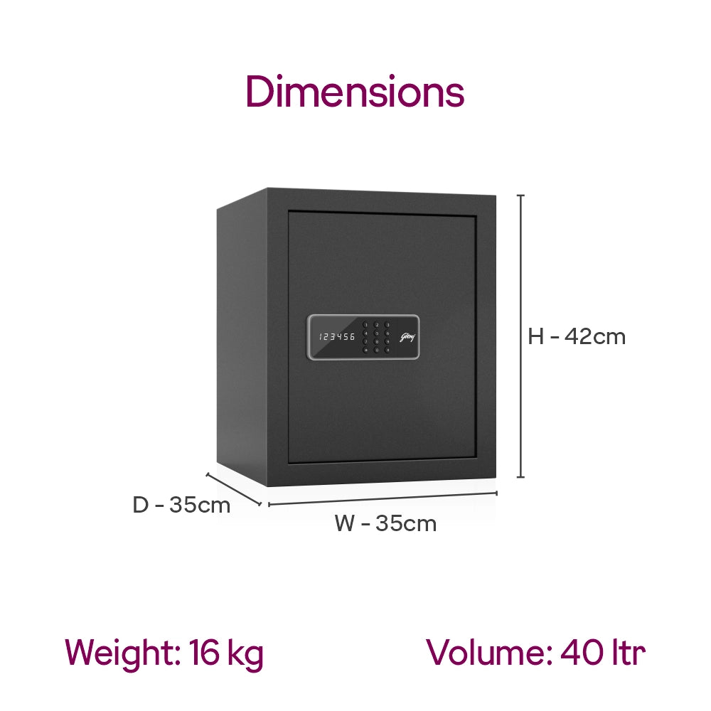 NX Pro Digital (40L) Ebony Home Locker