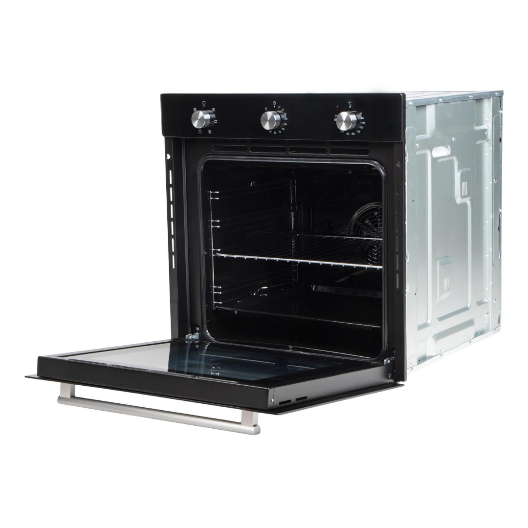 FBIO 80L 6F BK Black Glass Built in Oven