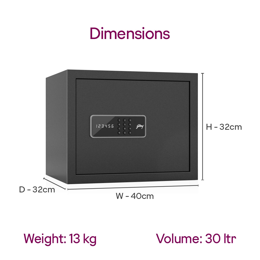 NX Pro Digital (30L) Ebony Home Locker