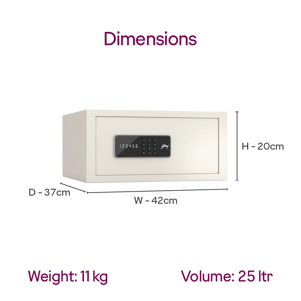 NX Pro Digital (25L) Ivory Home Locker