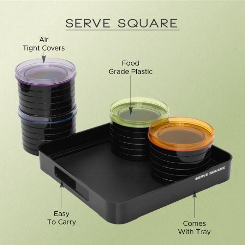 Jaypee plus SERVE SQUARE Capacity 2000 ml BLACK
