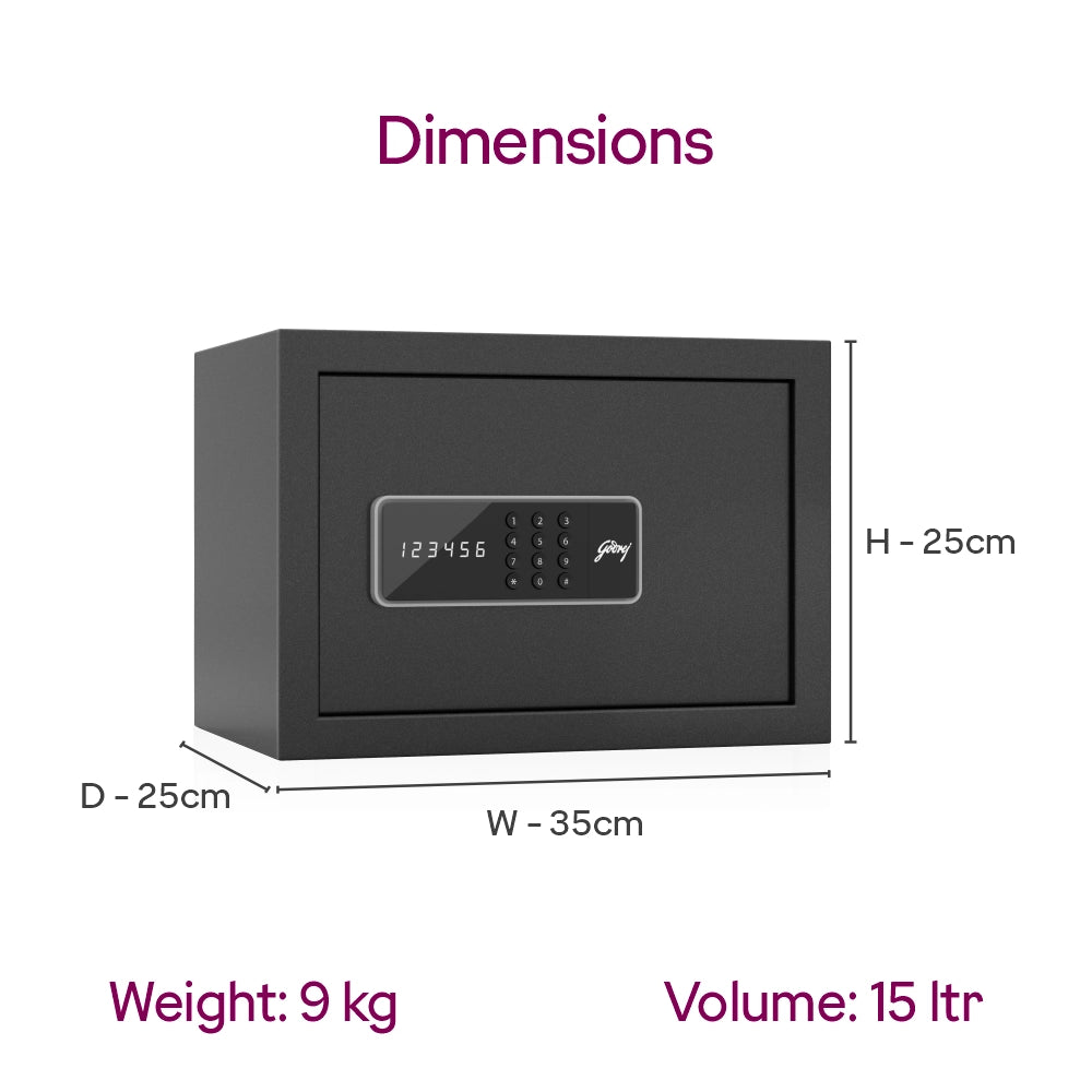 NX Pro Digital (15L) Ebony Home Locker