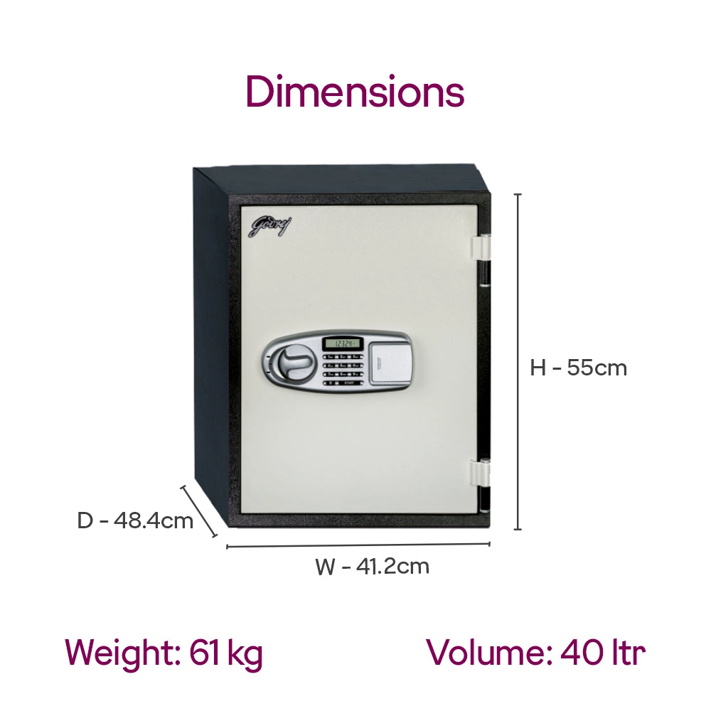 Safire 40L Digital Fire-Resistant Home Locker