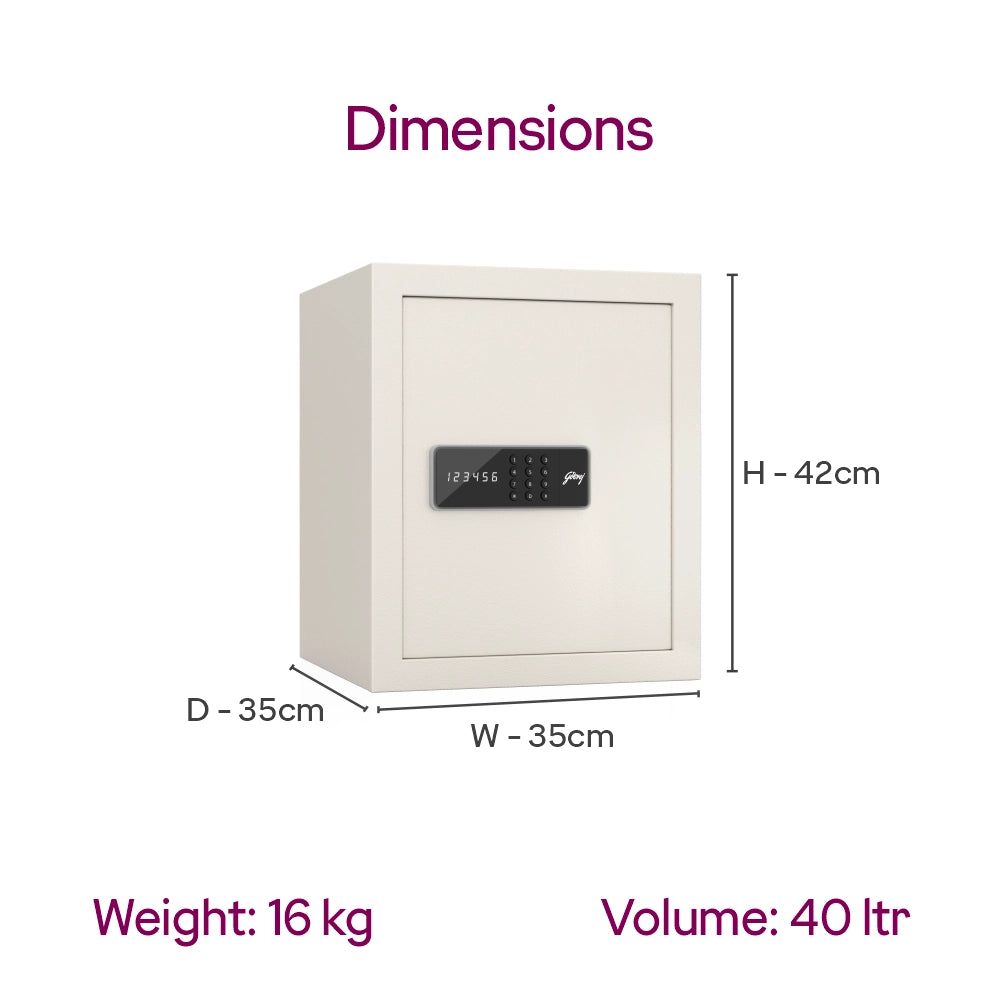 NX Pro Digital (40L) Ivory Home Locker