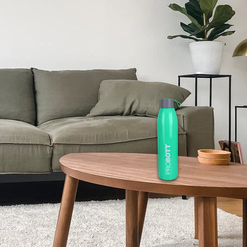 Vogue 500ml Thermoses Vacuum Insulated Flask, Stainless Steel Water Bottle with Screw Cap - Green | Hot & Cold | PB 500-38