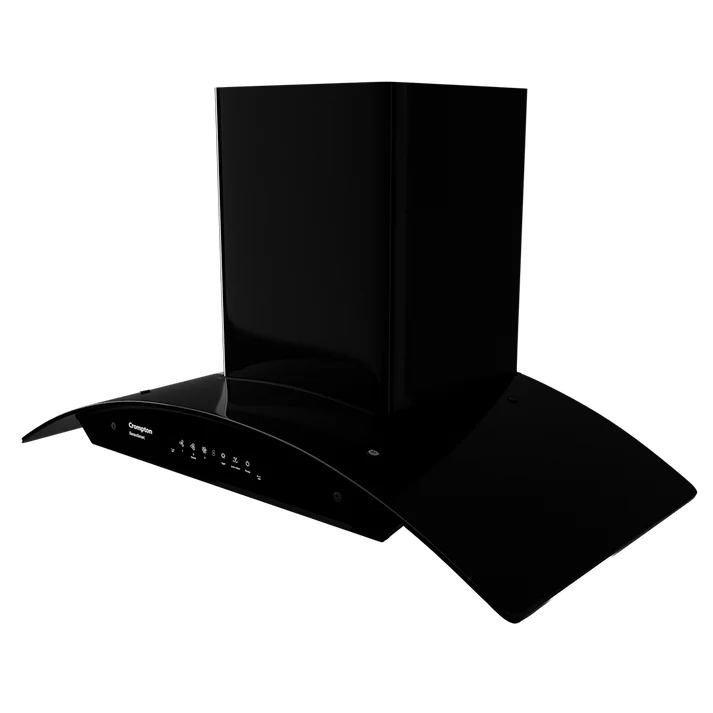 Smart On & Intelli Auto-Clean | Silent Kitchen Chimney with Filterless Technology (Black)