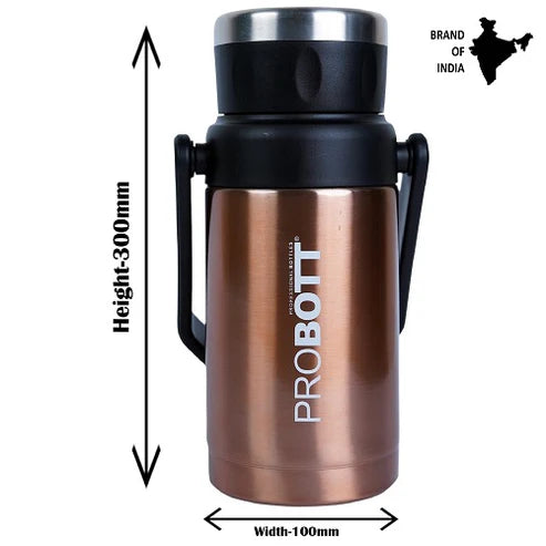 Handy 1500ml Thermos Flask Bottle, Stainless Steel Vacuum Insulated Hot & Cold Water Bottle | Leak-Proof | Portable & Eco-Friendly | Silver | PB 1500-03