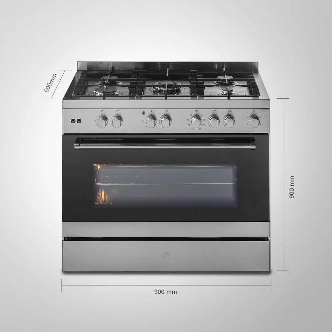 KGM 90 – 90cm Cooking Range with 100L Electric Oven & 5 Gas Burners