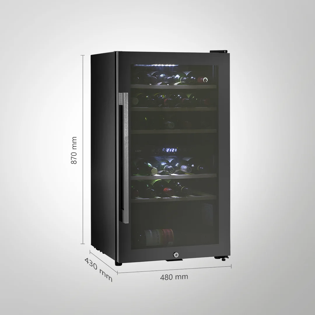 WC76-DZ Free-Standing Dual Zone Wine Cooler | 29 Bottle Capacity | Touch Control