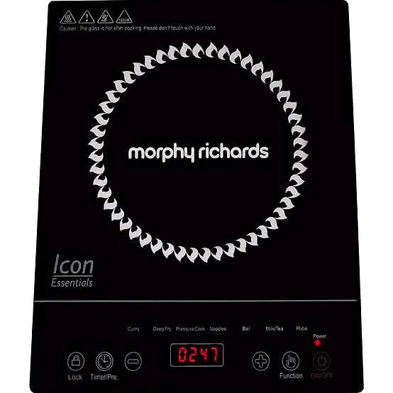 Icon Essentials 1600W Induction Cooktop – 7 Auto Cook Modes, 8 Temperature Settings, Auto Shut-Off