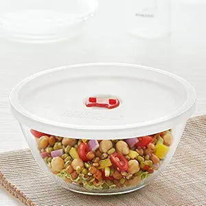 Mixing & Serving Bowl, White Lid Oven, Micro, Fridge Safe 1.3L