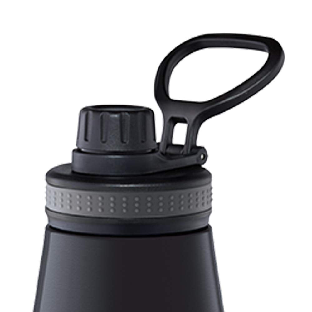 GoSport Black Stainless Steel Hot & Cold Bottle – 14 Hrs Hot, 18 Hrs Cold, Leakproof Sipper, 600ML, Vacuum Insulated
