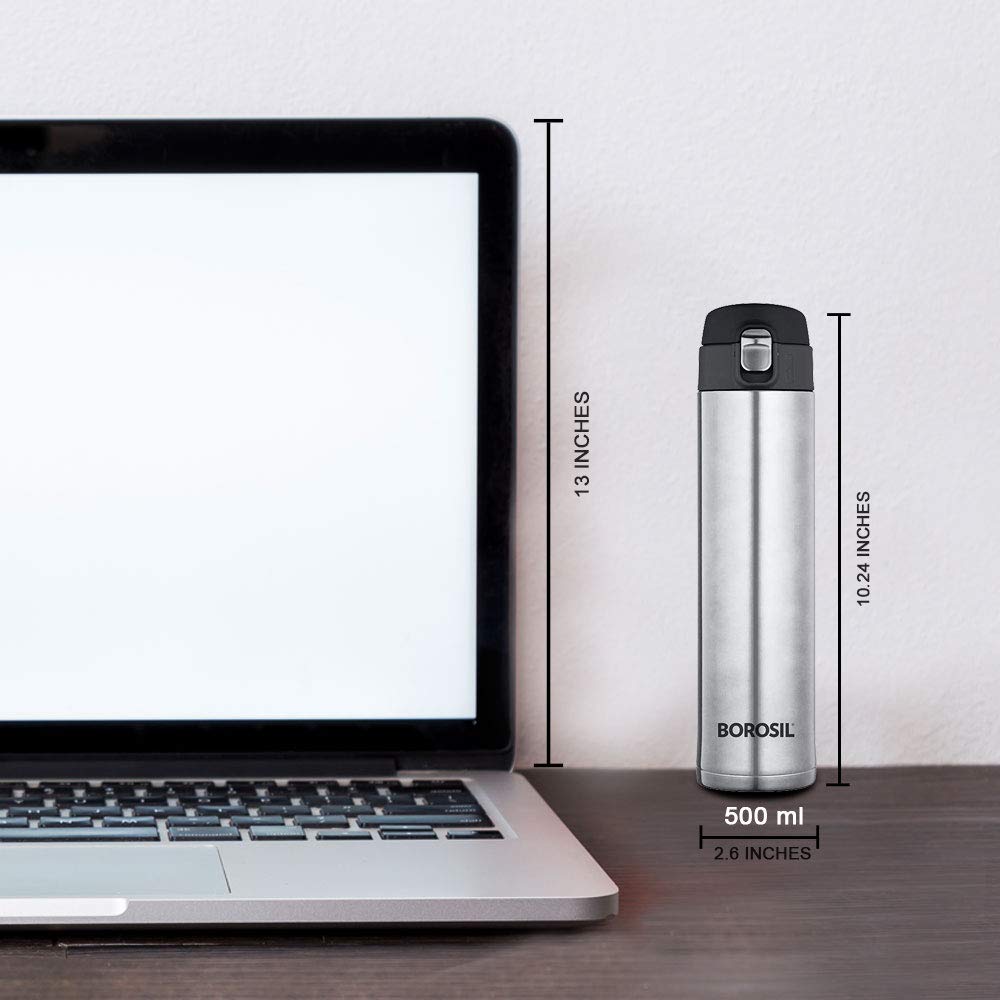 Nova Classic Stainless Steel Hot & Cold Bottle – 500 mL (BT50055113) | Leak-Proof Sipper Bottle for On-the-Go