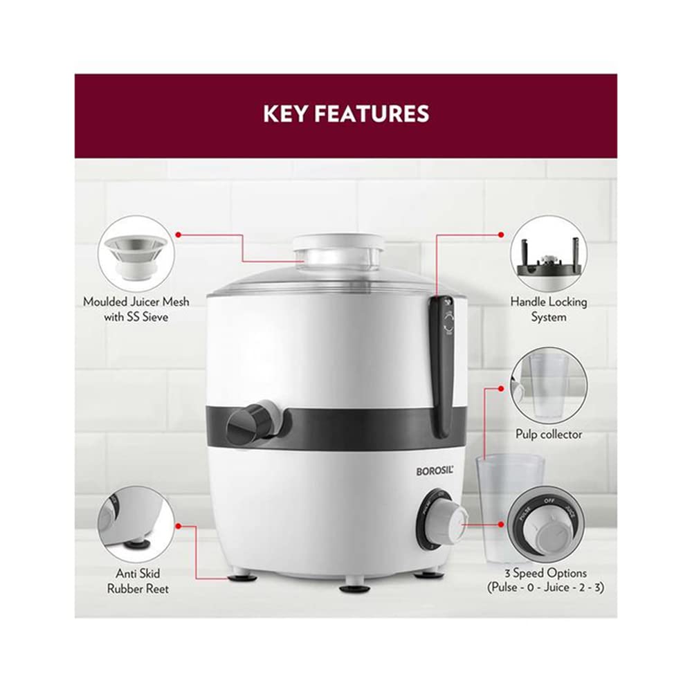 Borosil Primus Juicer III 500 W Centrifugal Juicer