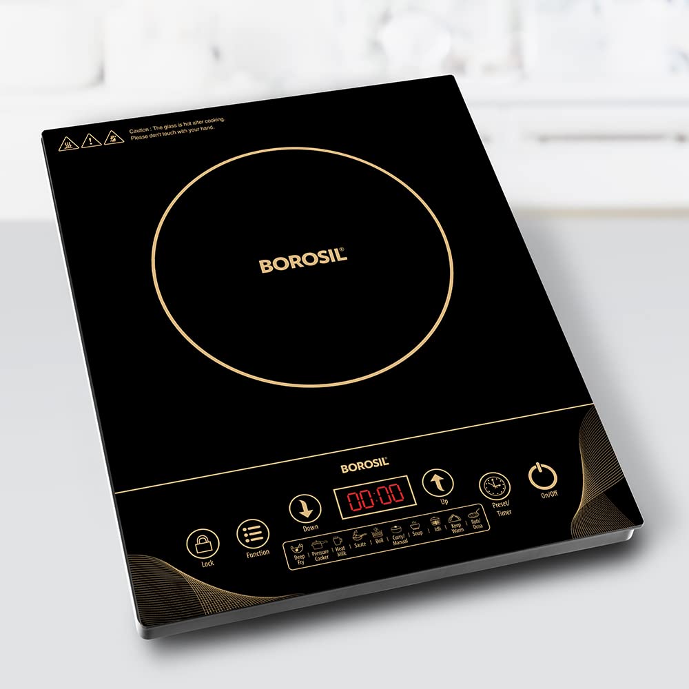 Smartkook-TC14 Electric Induction Cooktop, Glass Surface, Energy Saving, Flame-free Cooking, Black, 2000W