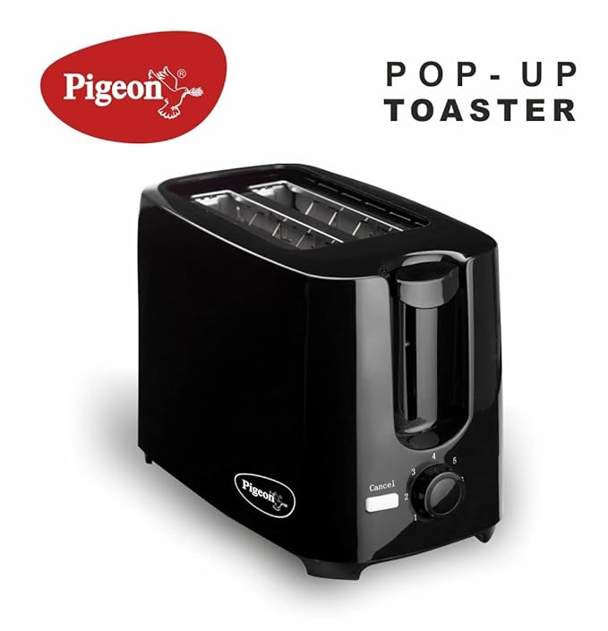 2 Slice Auto Pop up Toaster. A Smart Bread Toaster for Your Home (750 Watt) (Black)