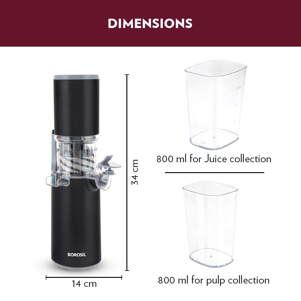 Borosil Easy Juice Cold Press Slow Juicer Cold Press Slow Juicer