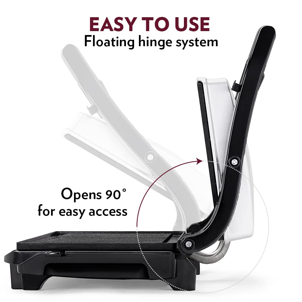 Borosil Prime Grill Sandwich Maker 700 W, opens 90°