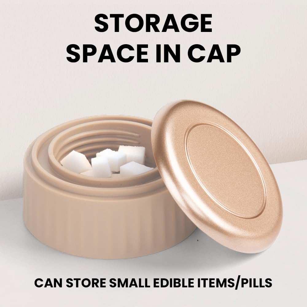 Cosmic Gold Stainless Steel Hot & Cold Bottle – 320 mL BOCOS320GD | Double Wall Vacuum Bottle for Travel, Office & Daily Use