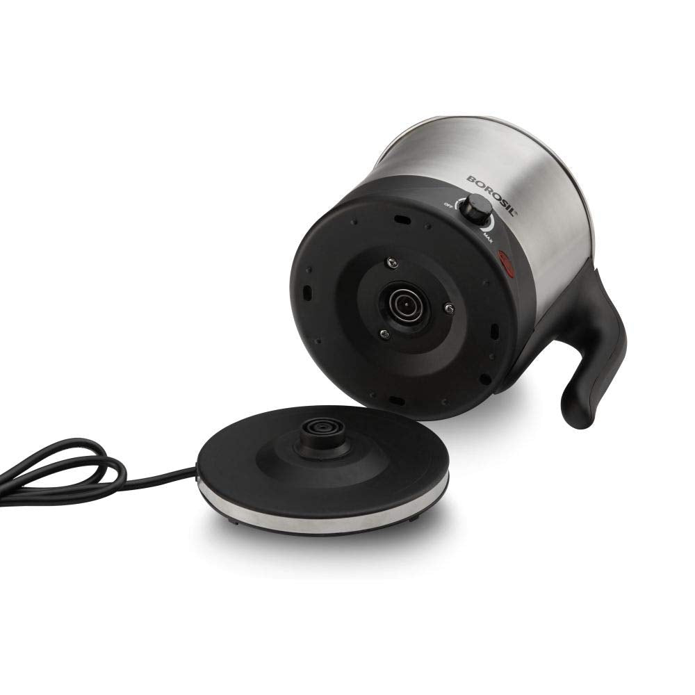 Omni 1.5 L Electric Kettle with Egg Tray, Stainless Steel Inner Body, Boil Water For Tea, Coffee, Soup, Silver