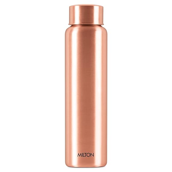 Milton Copper Aqua 1000 Bottle, 950ml, 100% Pure Copper, BPA Free Water Bottle, Leak Proof, Office Bottle, Boosts Immunity, Supports Digestive & Liver Health, Ayurveda Inspired