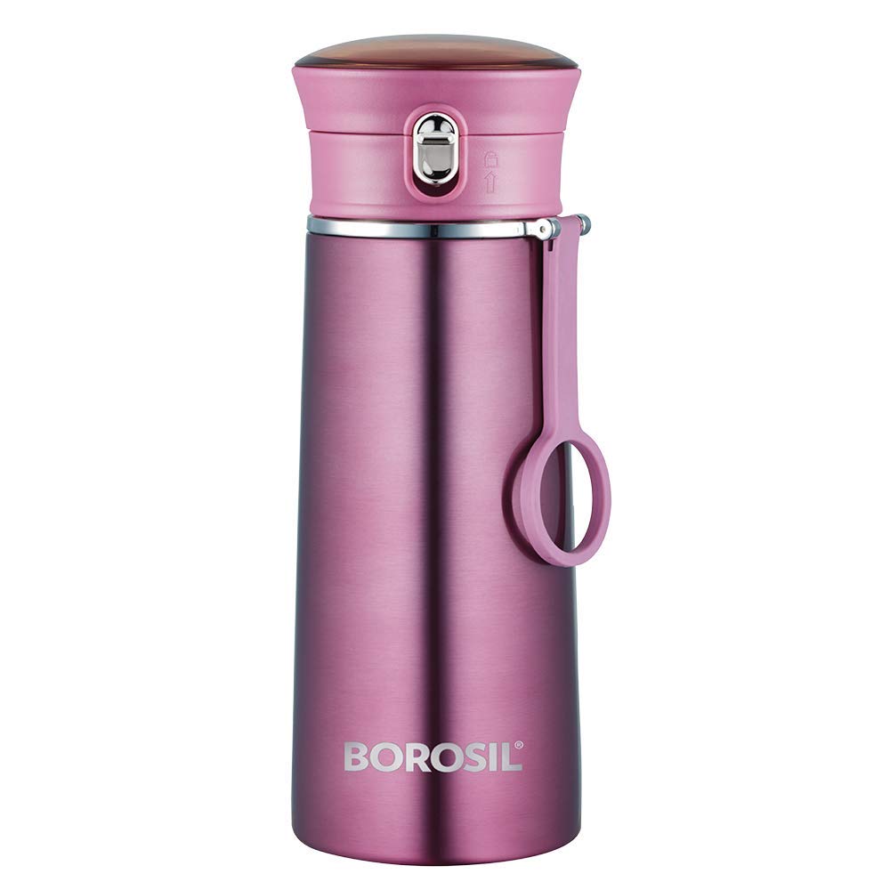 Travelease Purple Stainless Steel Hot & Cold Bottle – 360 mL (BT420PE102) | Leak-Proof Sipper Bottle for Travel & Daily Use