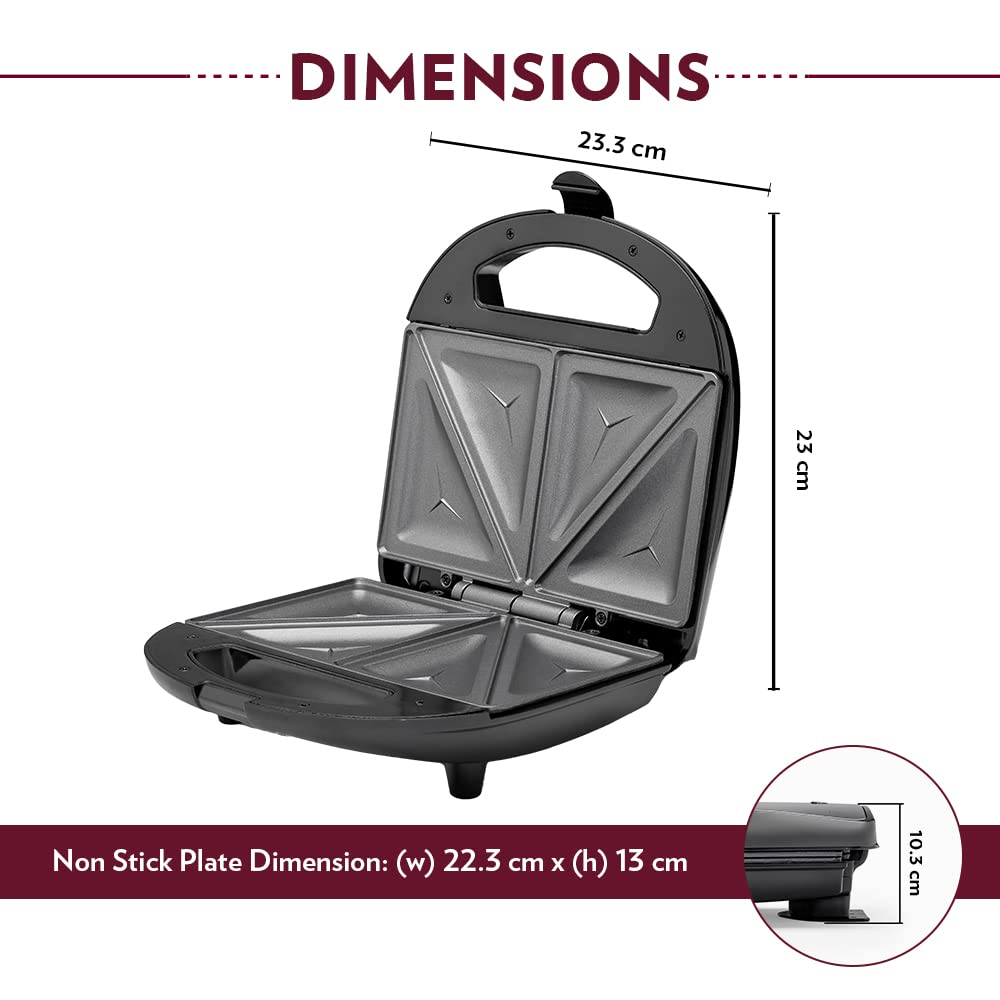 Neo Sandwich Maker 700 W, opens 90°
