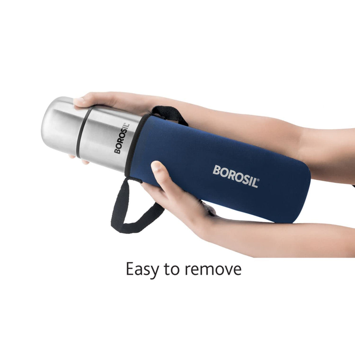 Thermo Flask Blue – 350 mL (FGFTL350BLU) | Hot & Cold Stainless Steel Vacuum Flask with Carry Jacket, Sipper Spout & Leak-Proof Lid