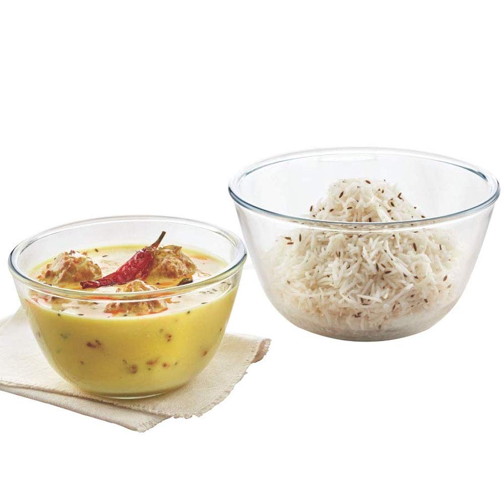 Mixing & Serving Bowl Set of 2 Oven, Micro, Fridge Safe 500ml & 1.3ML