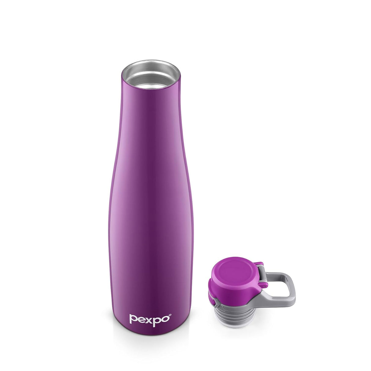 Pexpo Mayo 700 Hot & Cold Stainless Steel Thermosteel Insulated Flask, 600ml, Purple | Durable | Leak-Proof | Eco-Friendly | BPA Free | Office | School |Gym