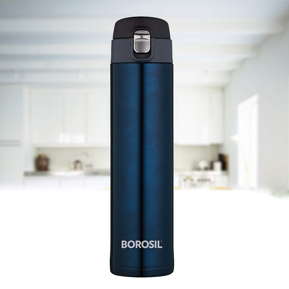 Nova Blue Stainless Steel Hot & Cold Bottle – 500 mL (BTSO0BE111) | Leak-Proof Sipper Bottle for On-the-Go